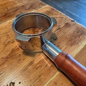 Bottomless Portafilter 54mm Wooden Handle